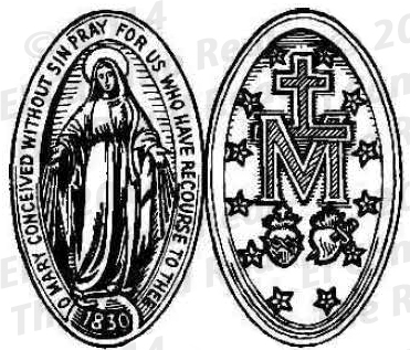 Rubber Stamp - Miraculous Medal (image for) Rubber Stamp - Miraculous Medal